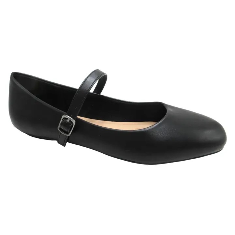 Pierre Dumas Black Mary Jane Flats